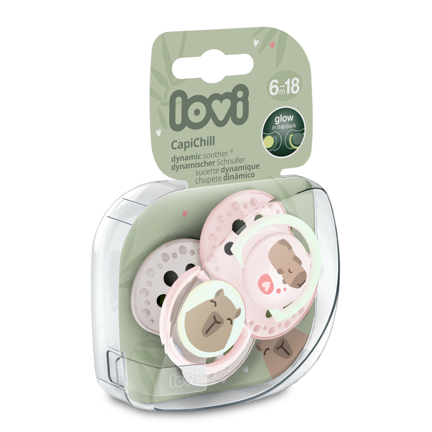 סט מוצצי לאבי מהדורת קפיבארה 6-18 בנות