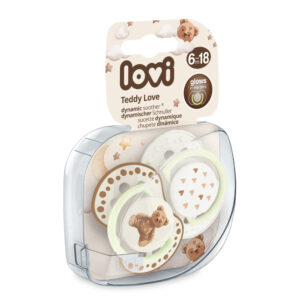 סט מוצצי לאבי מהדורת דובי לאב 6-18 זוהר בחושך